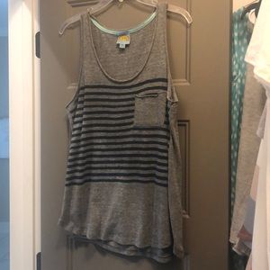Navy and gray tank top